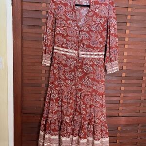 Veronica Beard Floral Midi Dress